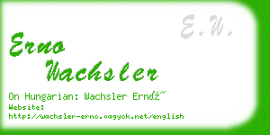 erno wachsler business card